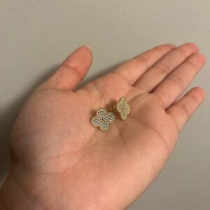 Dazzling Gold Floral Stud Earrings